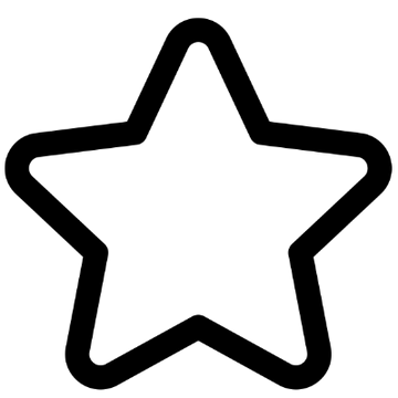 Black star outline on a white background